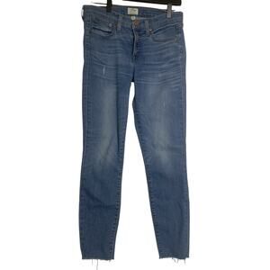 J Crew Toothpick Jeans Ankle Women's Size 28 Light Wash Blue